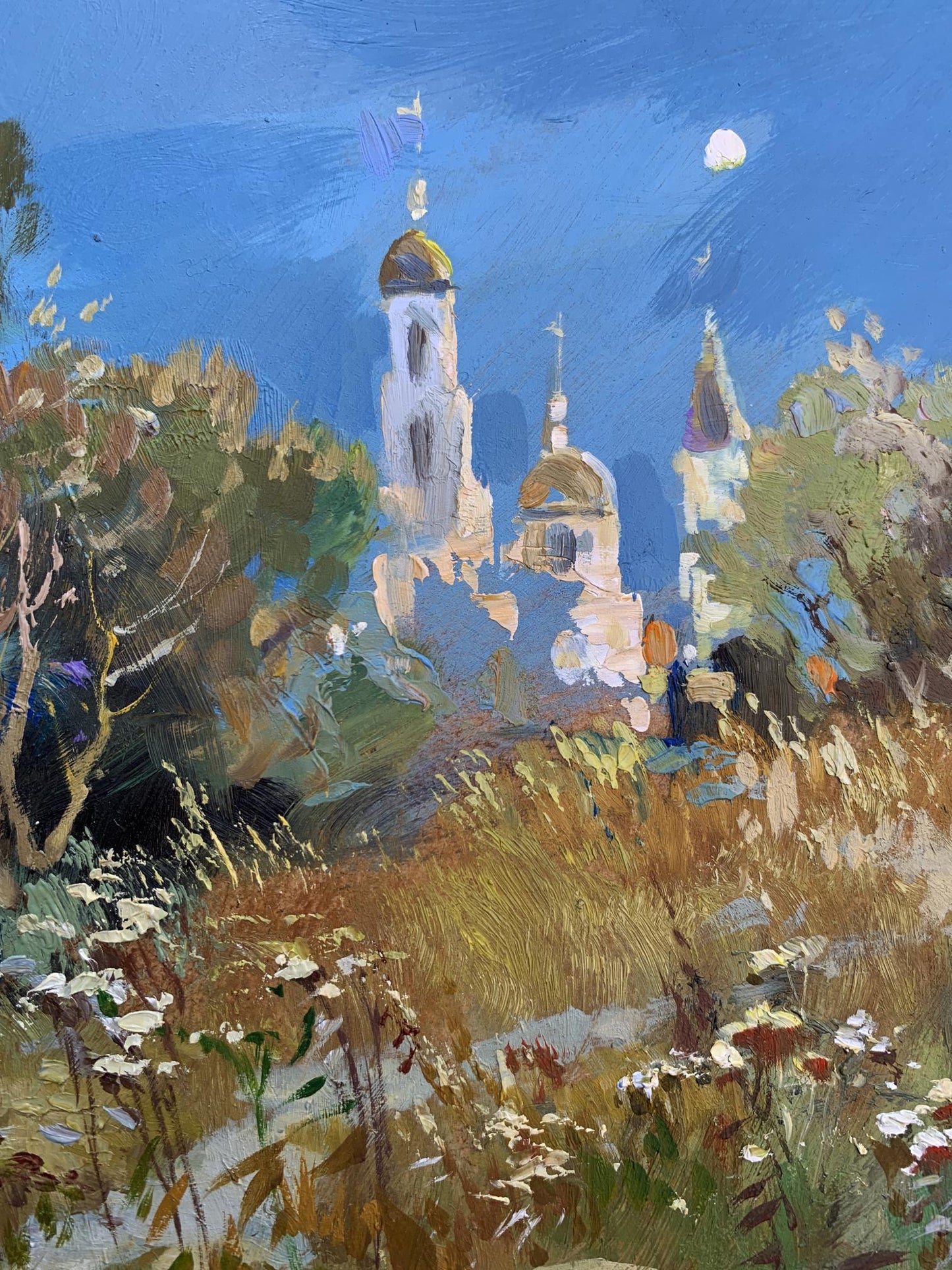 OIl painting The moonlight illuminates Yuriy Suprunchuk