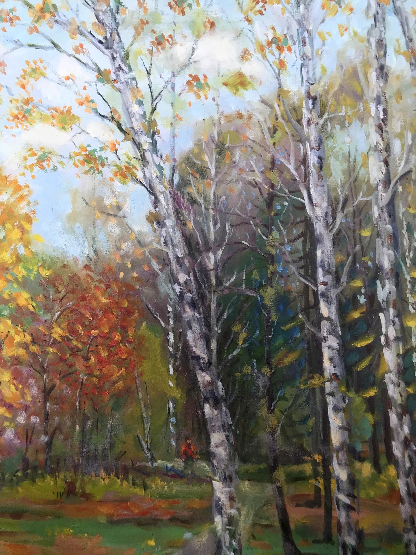 Oil painting Journey through the autumn forest Shapoval Ivan Leontyevich