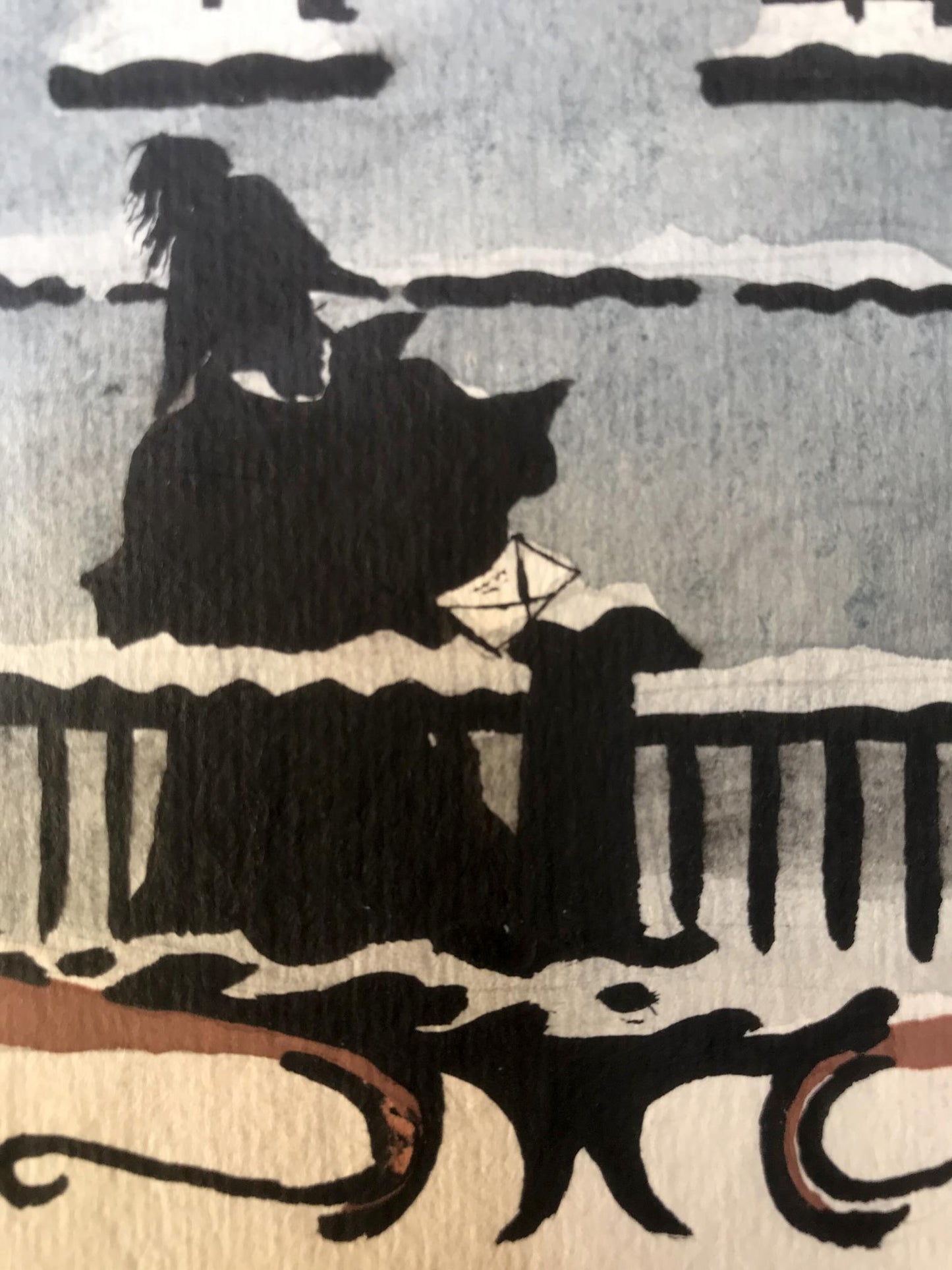 Litvinov's watercolor painting portrays the mystique of the nocturnal urban landscape