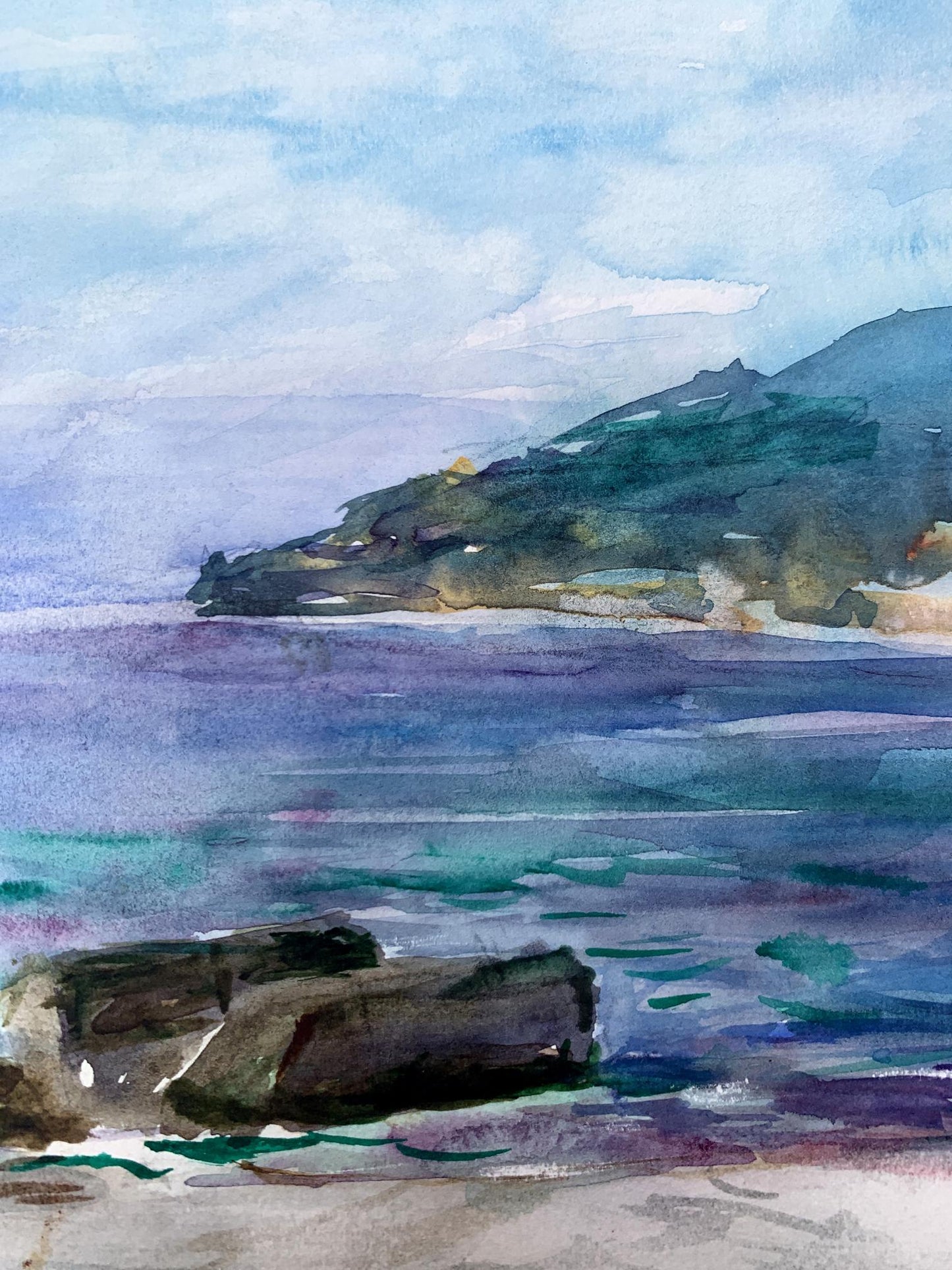 Watercolor painting Before the storm Unknown artist