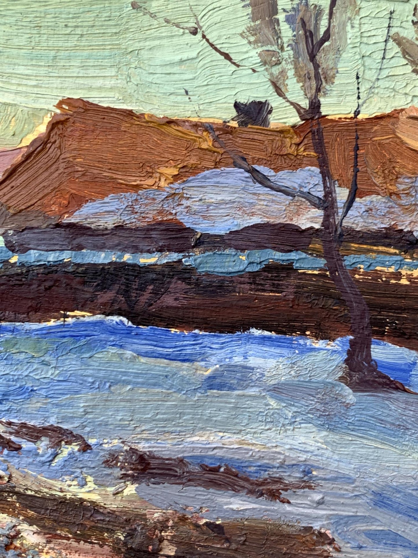 Oil painting Sunny winter day Leonid Maistrenko