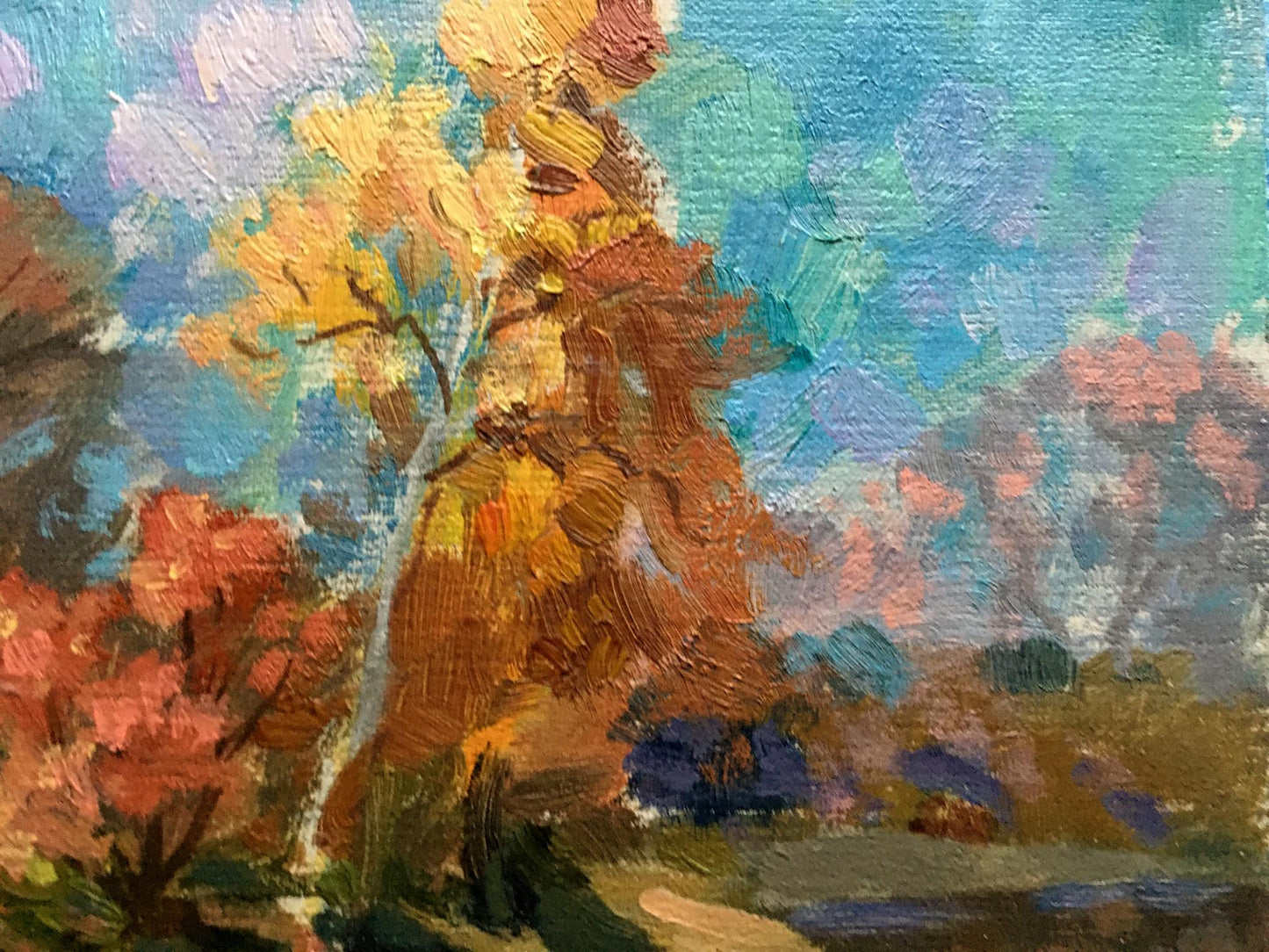 Oil painting In October Batrakov Vladimir Grigorievich