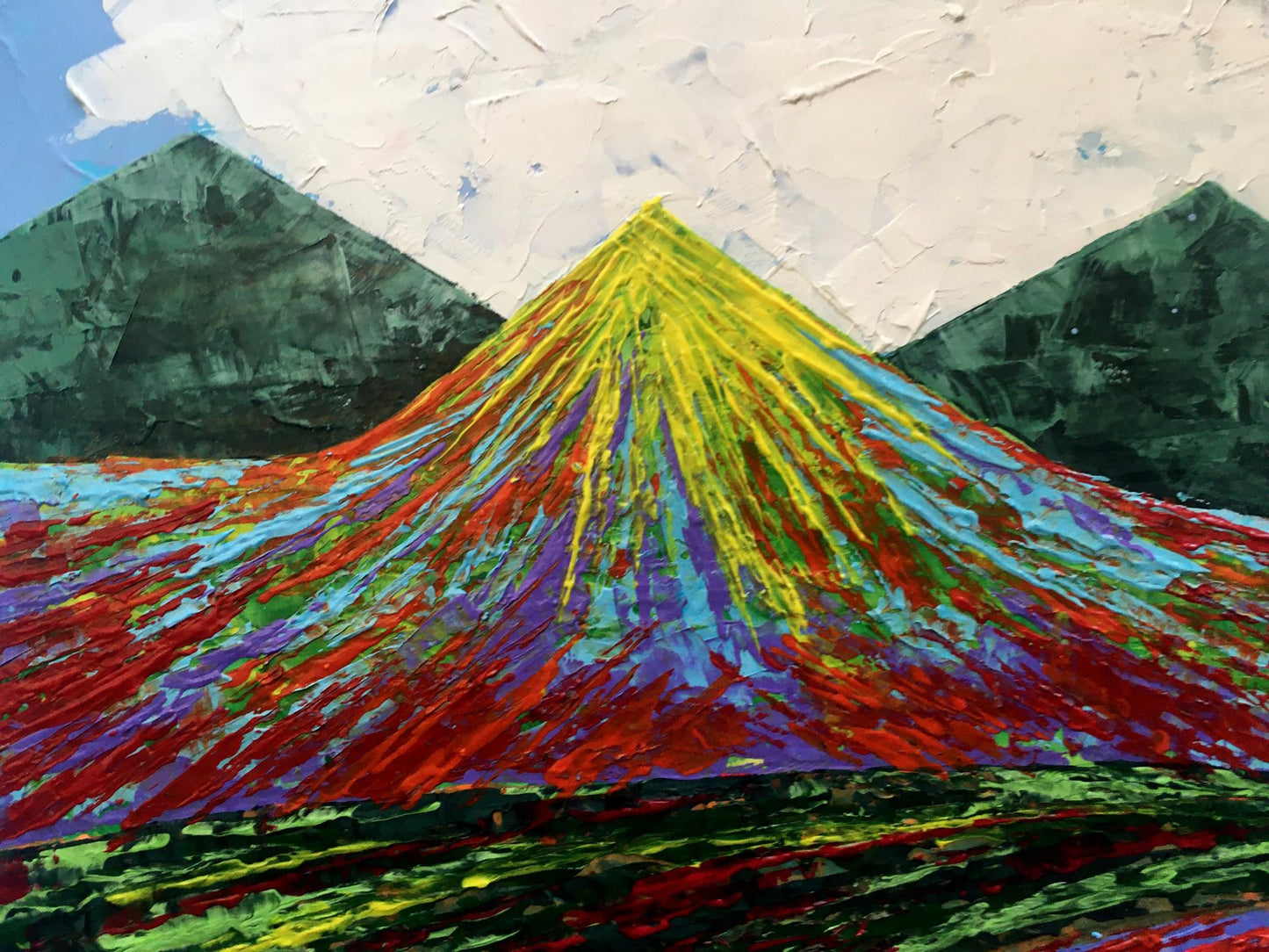 Oil painting Great Peak Mountains V. Zadorozhnya