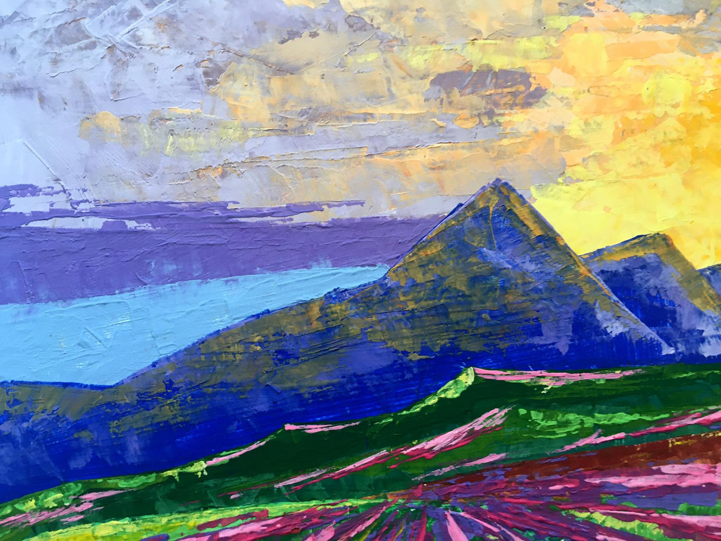 Oil painting Sunrise on the mountains Zadorozhnya V. V.