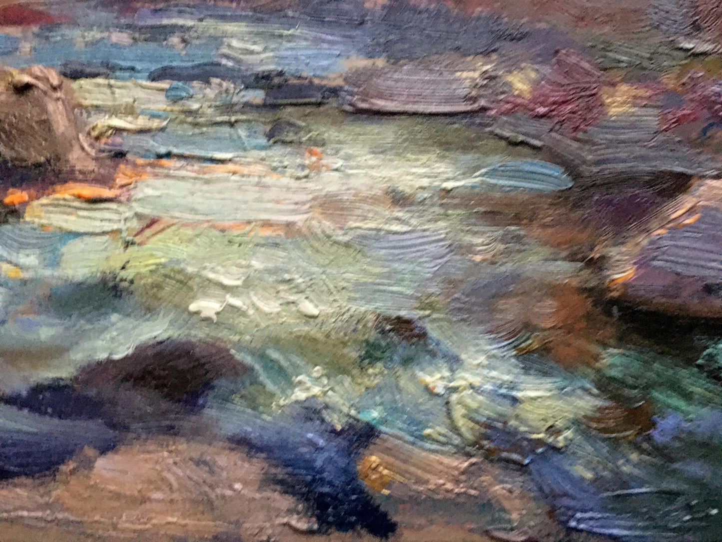 Oil painting Autumn river Batrakov Vladimir Grigorievich
