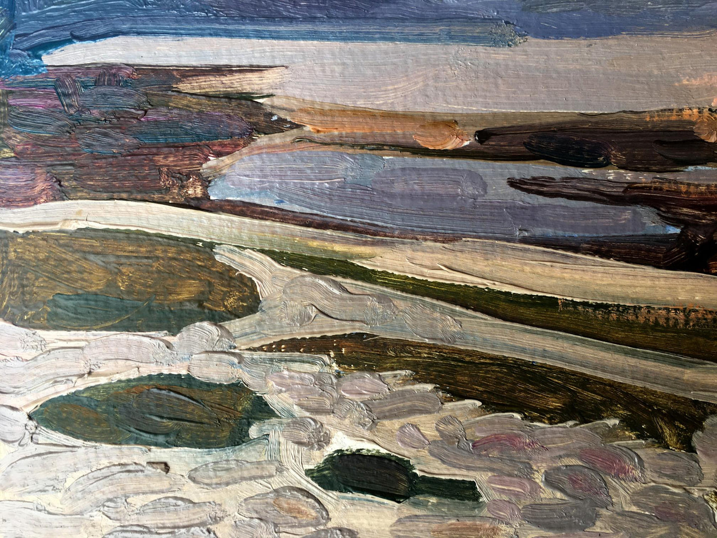 Oil painting Evening on Svityaz Batrakov Vladimir Grigorievich