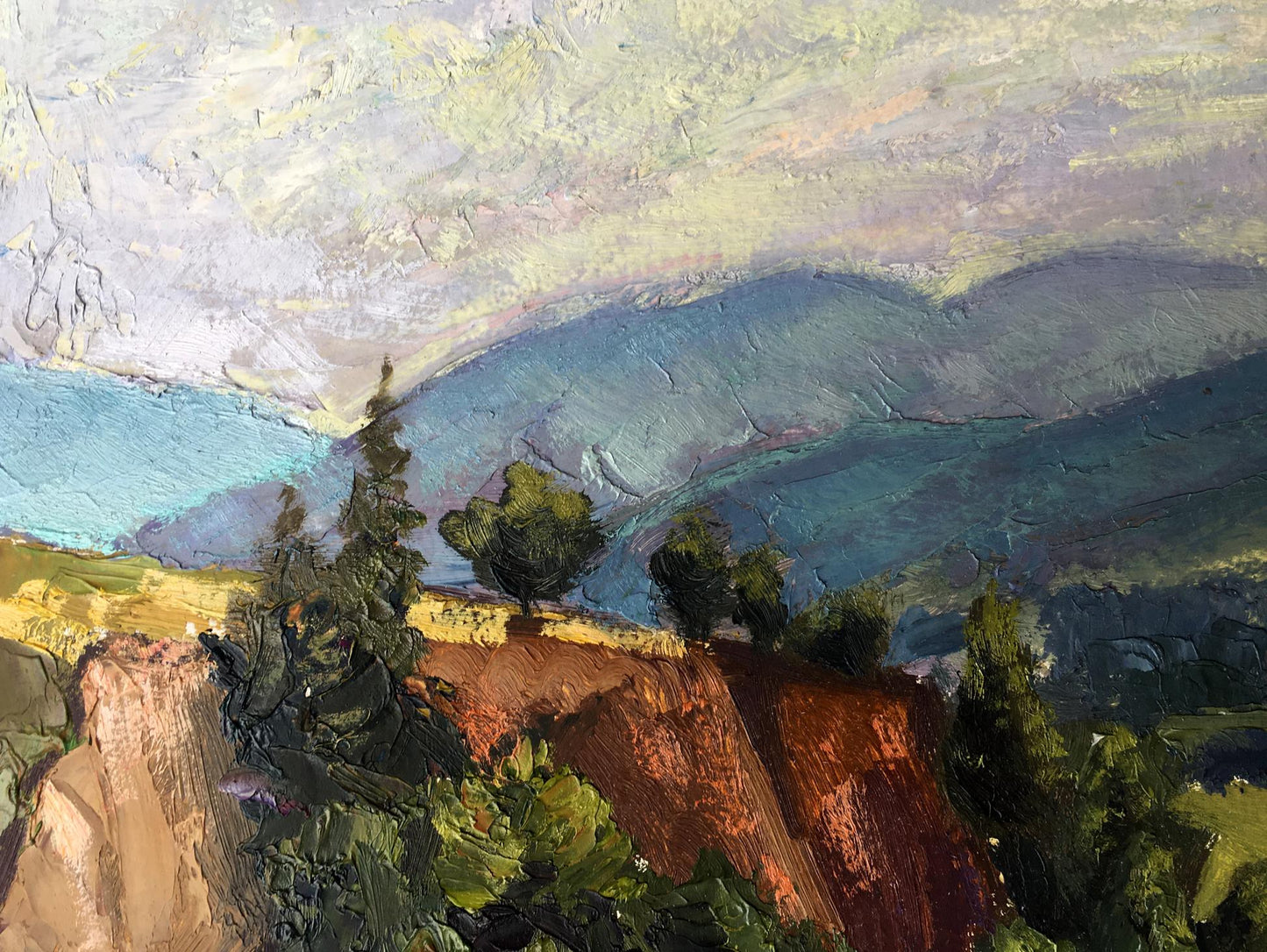 Oil painting Among the mountains Batrakov Vladimir Grigorievich