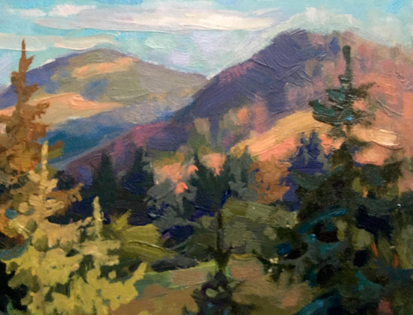 Oil painting Morning in the mountains Batrakov Vladimir Grigorievich