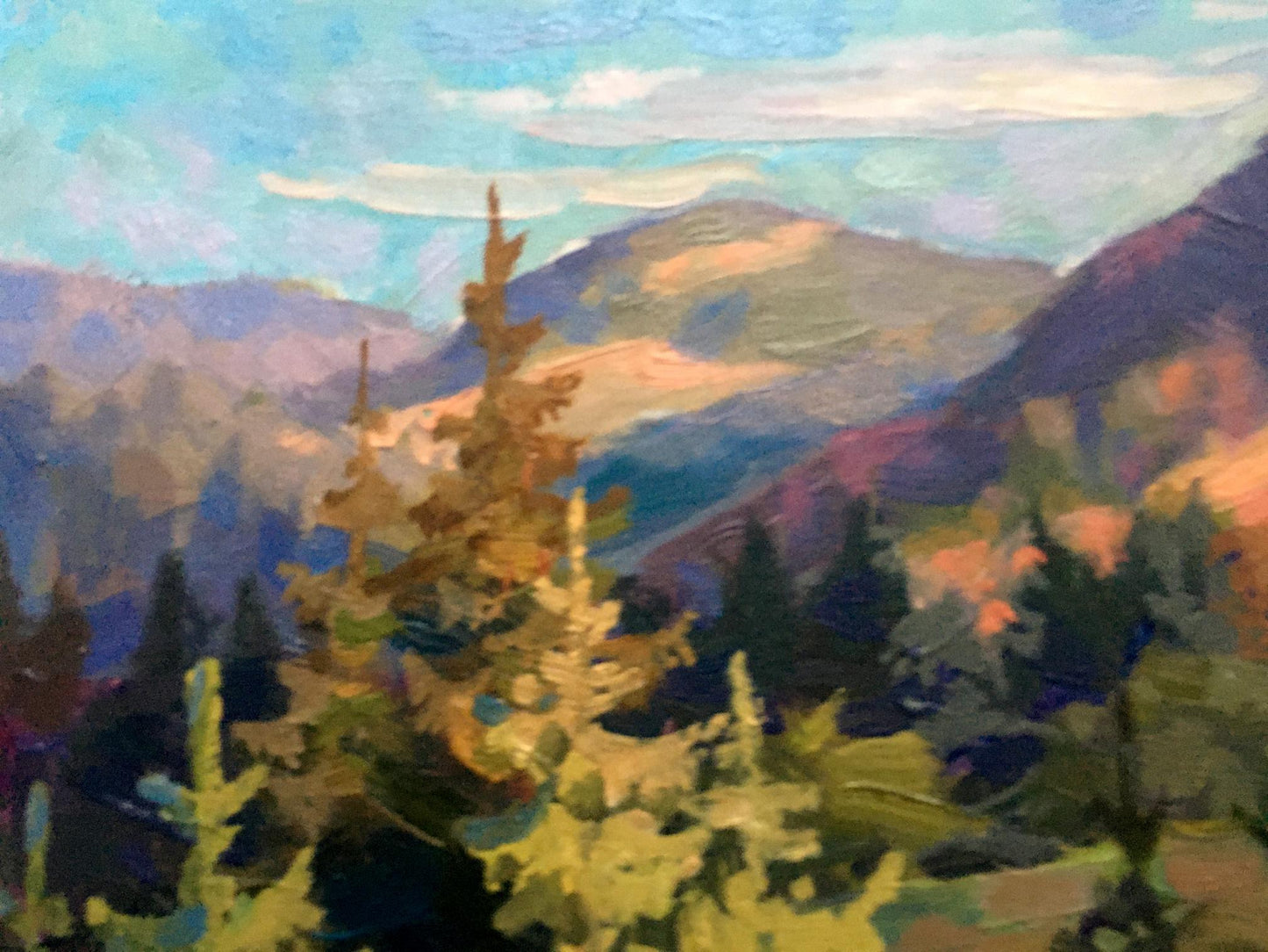 Oil painting Morning in the mountains Batrakov Vladimir Grigorievich