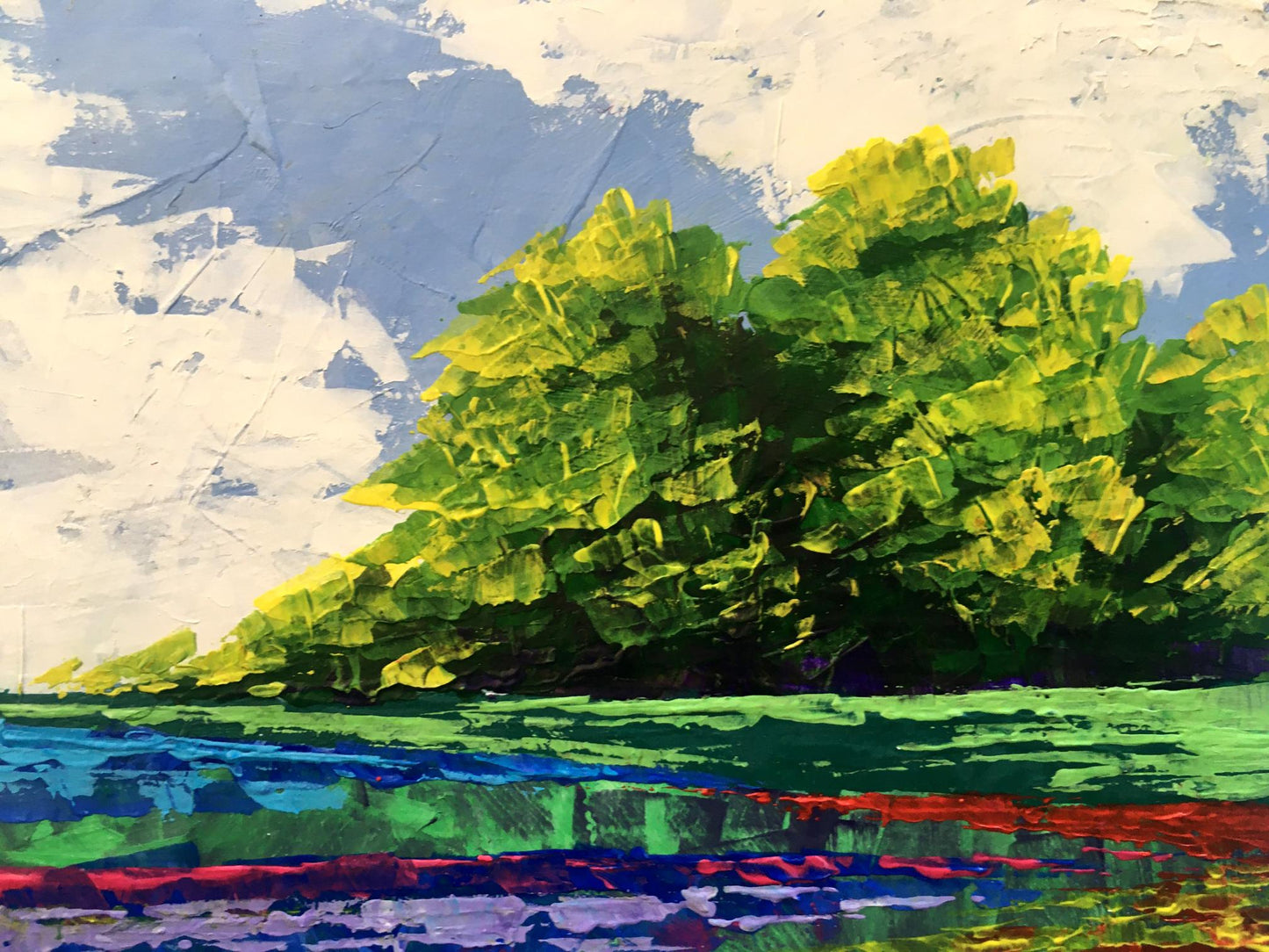 Oil painting Twilight Forestscape V. Zadorozhnya