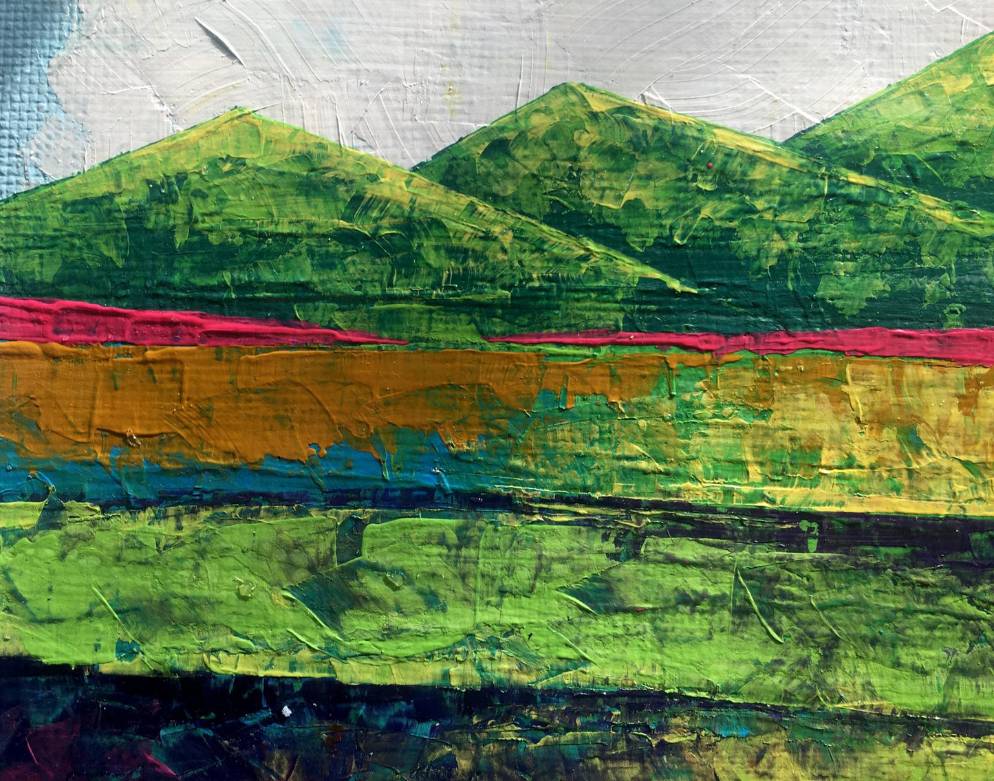 Oil painting In the summer mountains Zadorozhnya V. V.