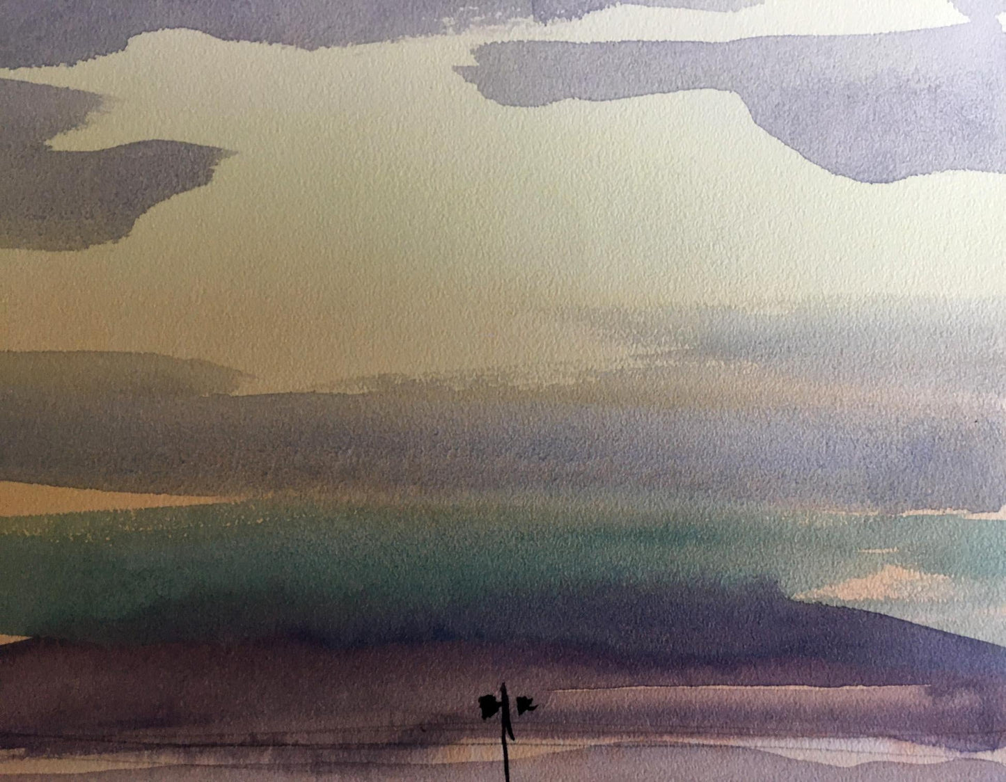 Watercolor painting Sunrise Svetlana Gramm