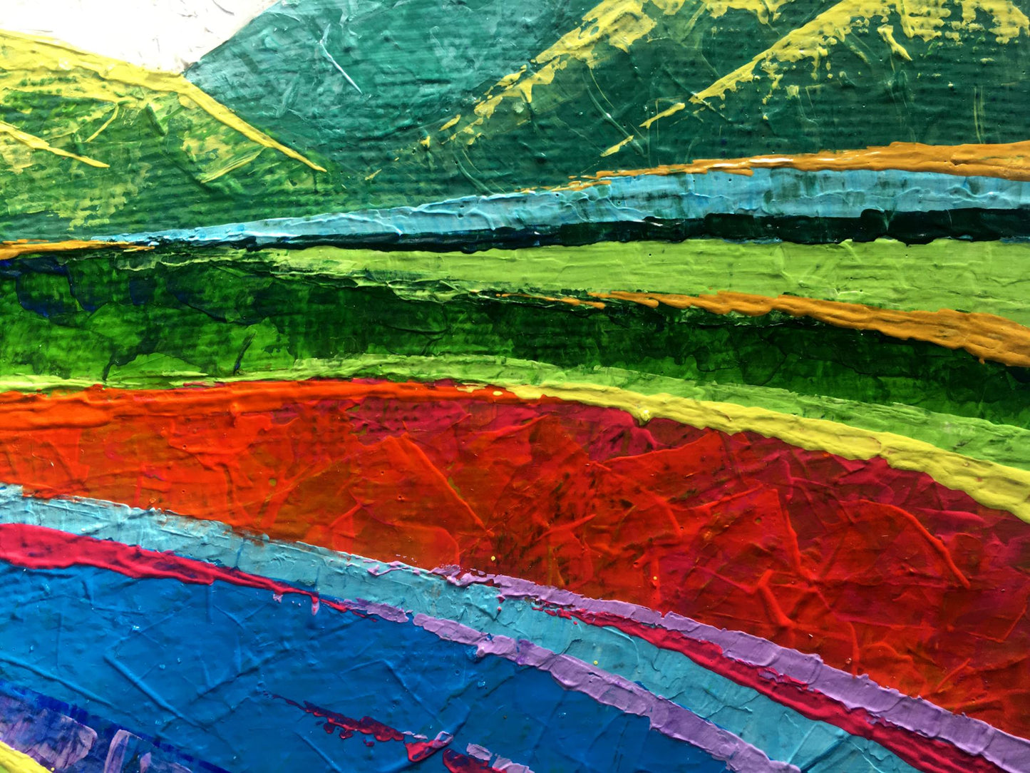 Oil painting Big mountains V. Zadorozhnya
