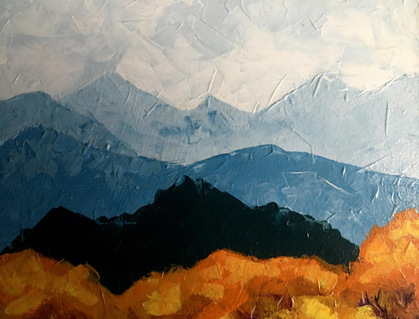 Oil painting Autumn mountains V. Zadorozhnya