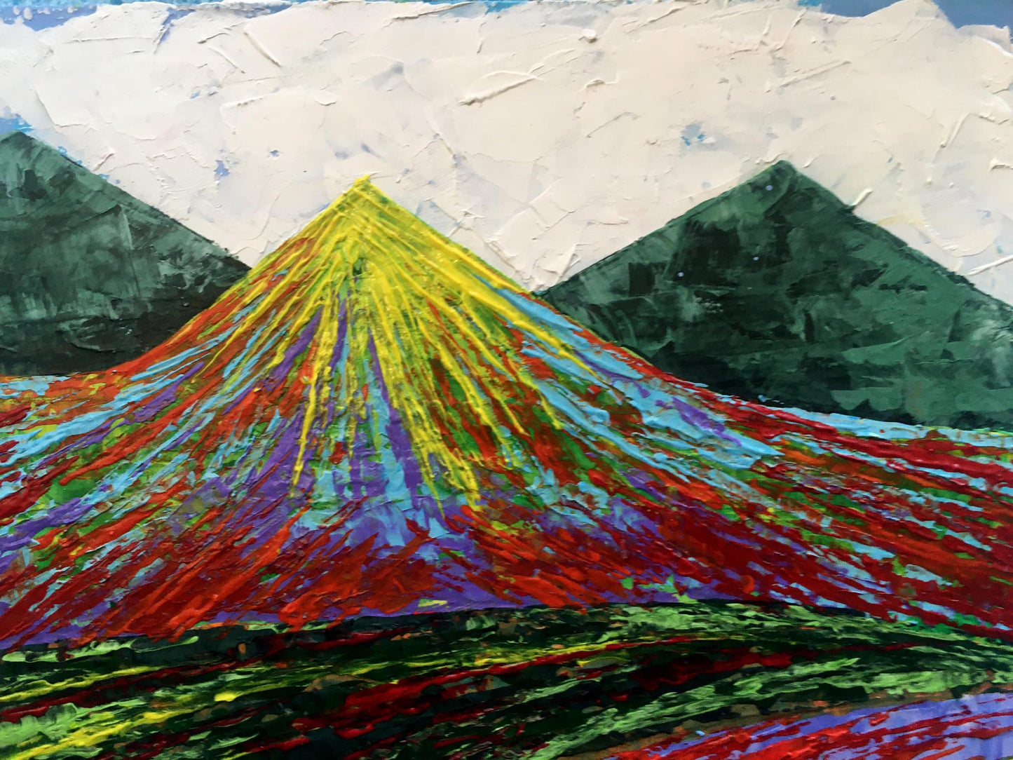 Oil painting Great Peak Mountains V. Zadorozhnya