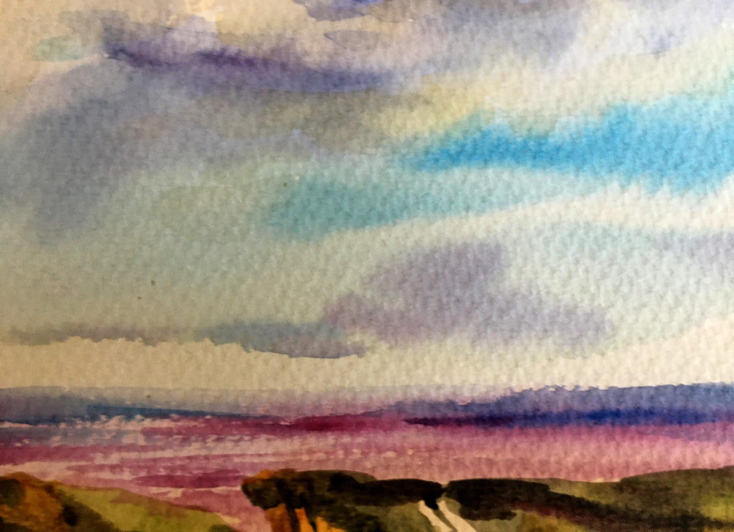 Watercolor painting Rocks Svetlana Gramm