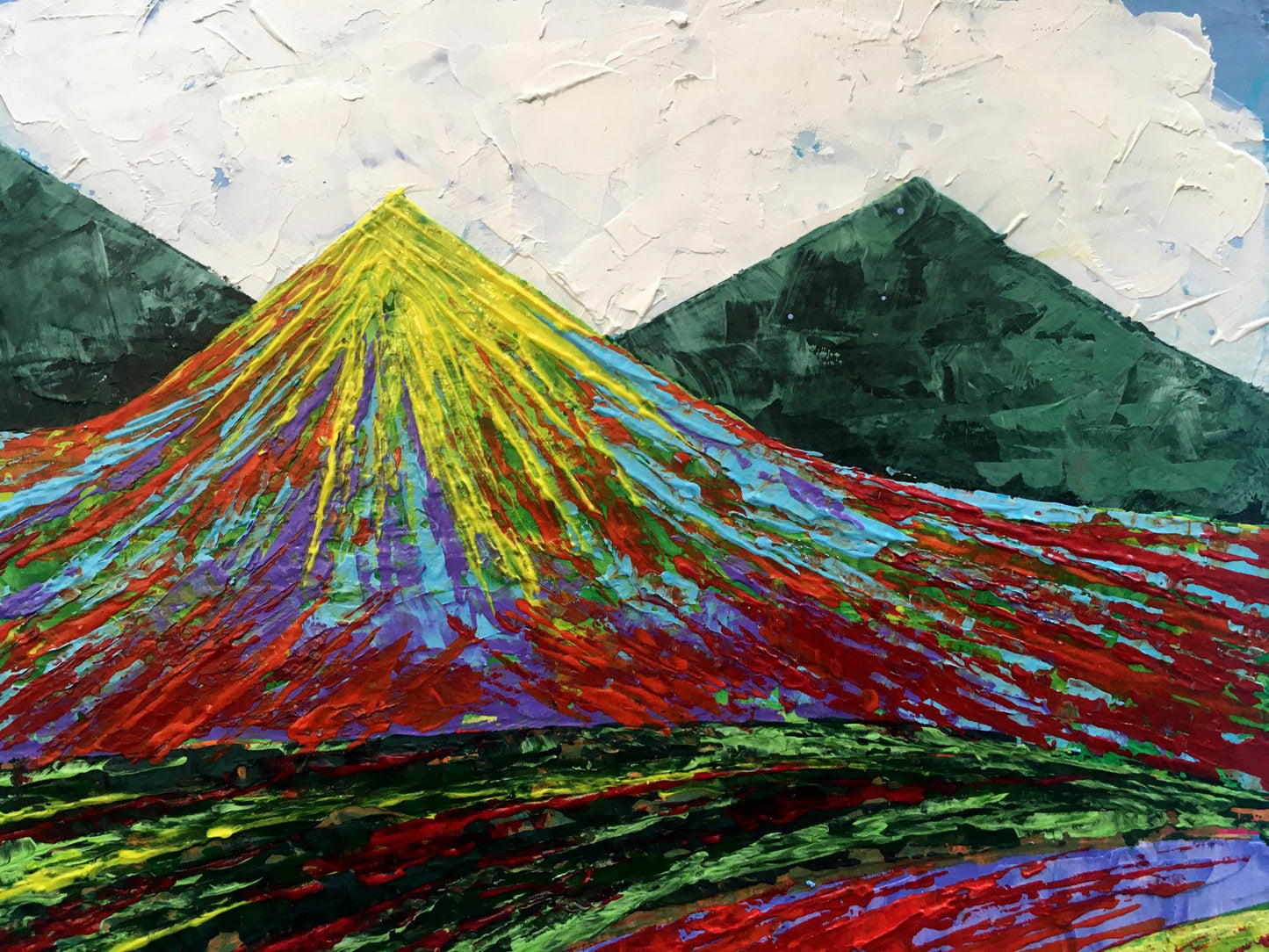 Oil painting Great Peak Mountains V. Zadorozhnya
