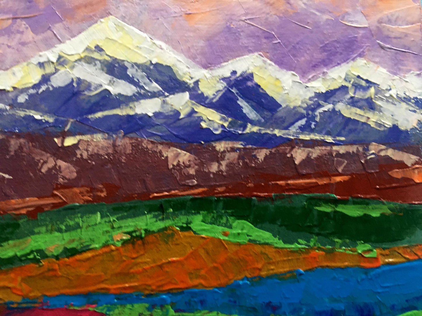 Oil painting Evening in the mountains Zadorozhnya V. V.
