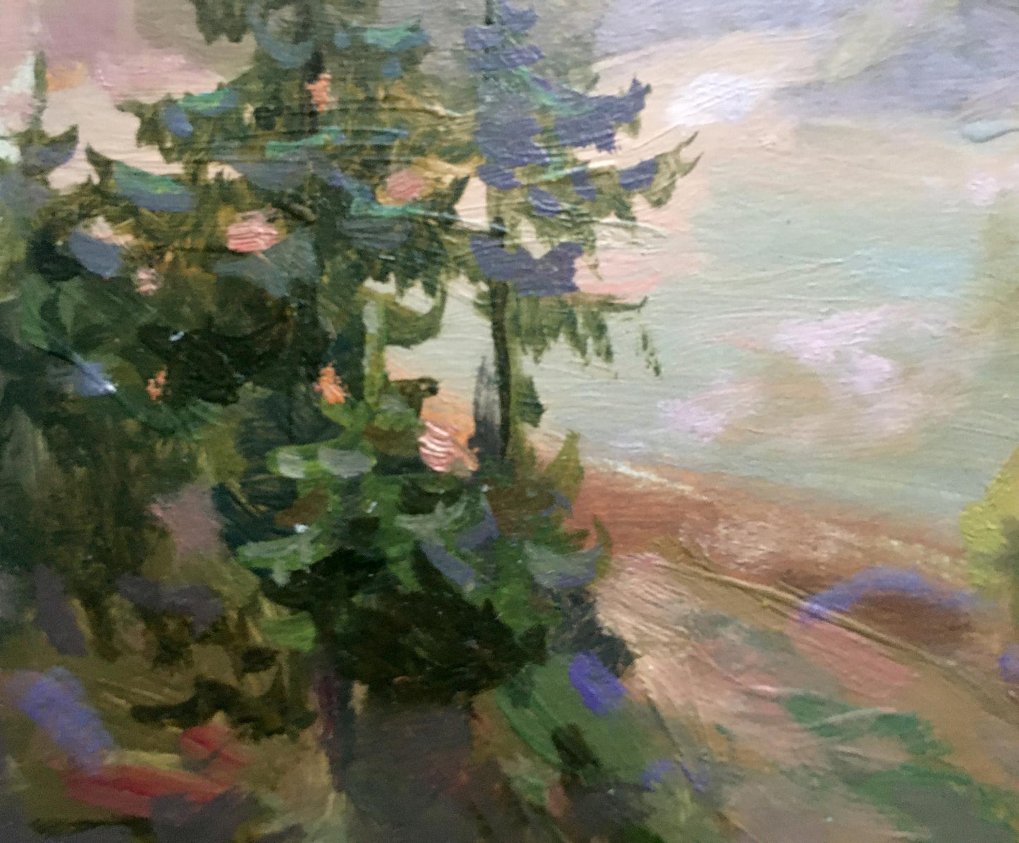 Oil painting Fog in the mountains Batrakov Vladimir Grigorievich