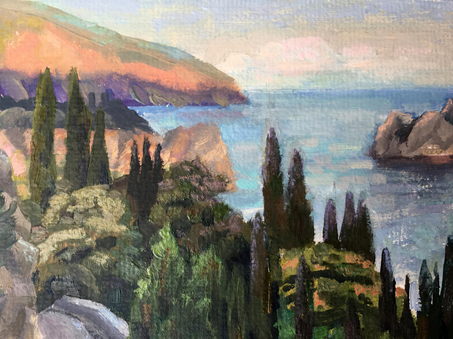 Oil painting Gurzuf Batrakov Vladimir Grigorievich