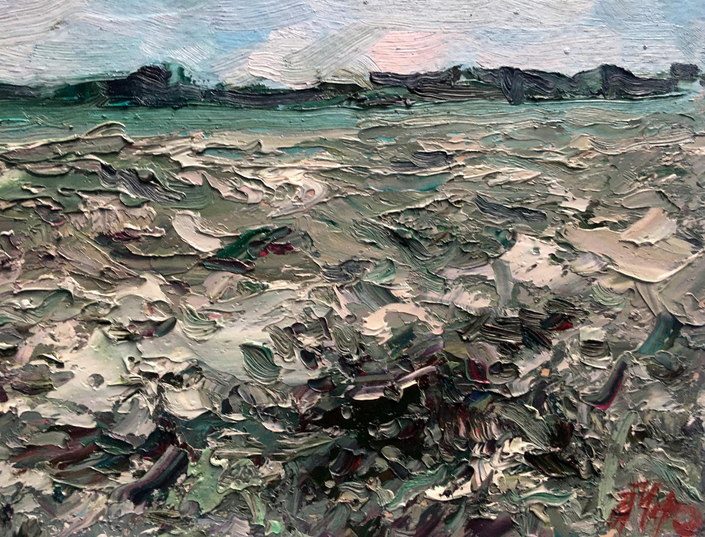 Oil painting countryside