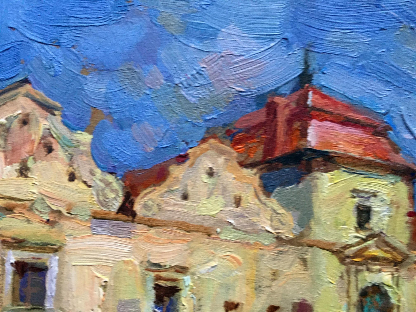 Oil painting Svirzh castle Batrakov Vladimir Grigorievich