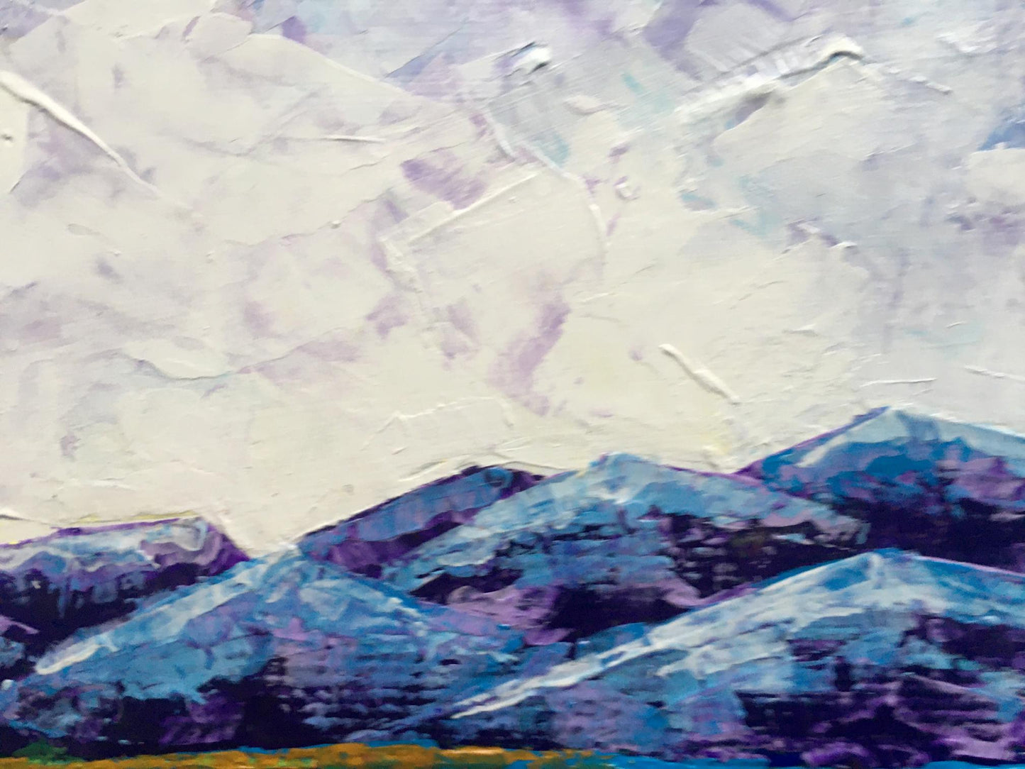 Oil painting Cloudy day in the mountains V. Zadorozhnya