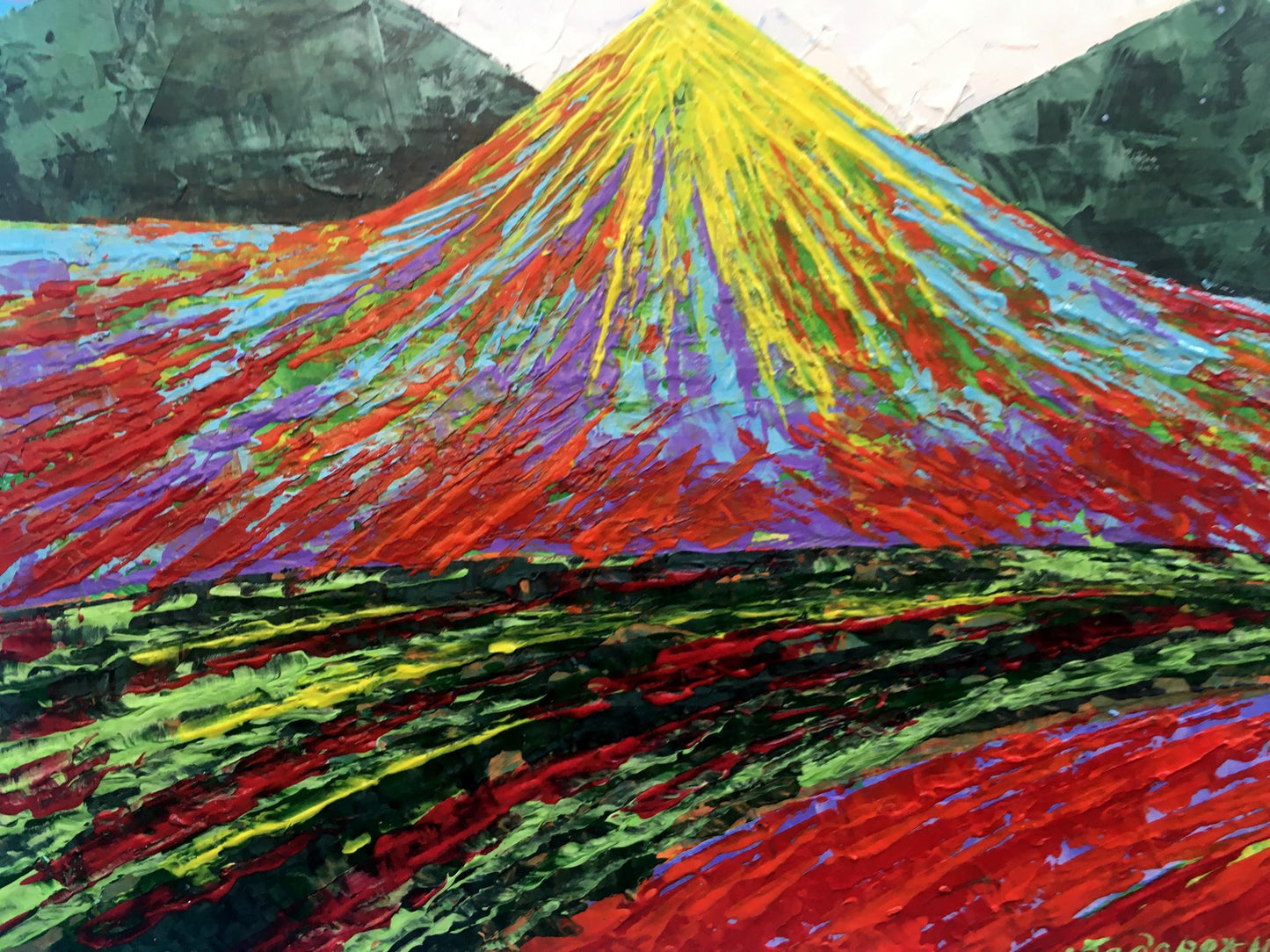 Oil painting Great Peak Mountains V. Zadorozhnya