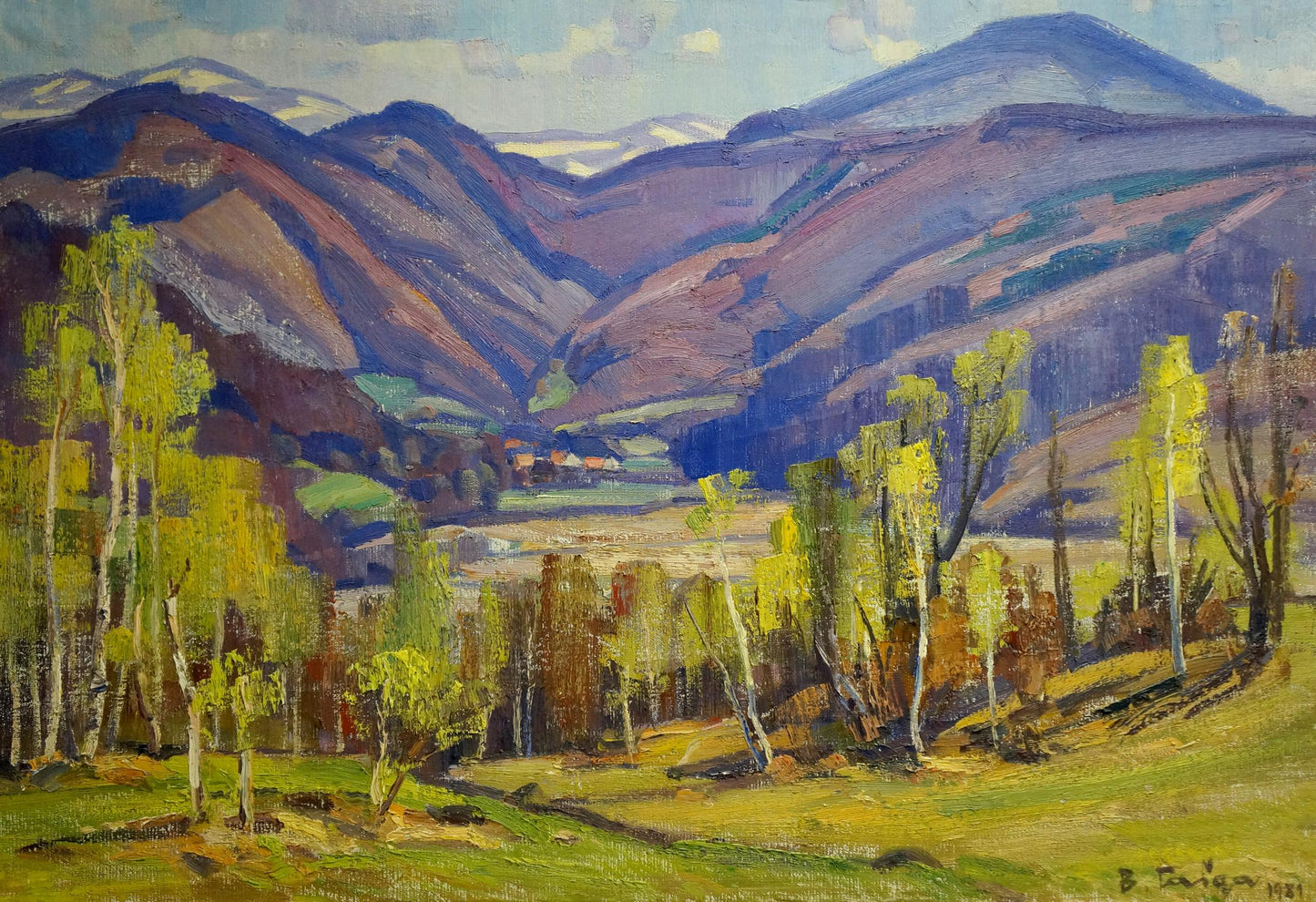 Oil painting Mountain landscape Gabda Vasily Georgievich