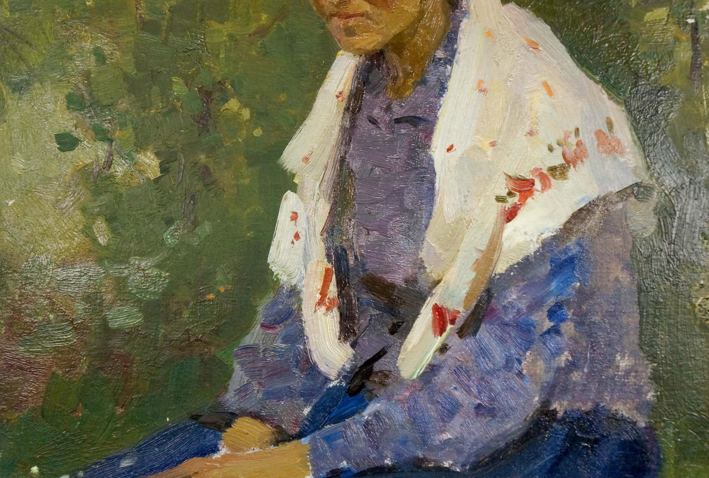 Oil painting Portrait of a girl Fokin Leonid Andreevich