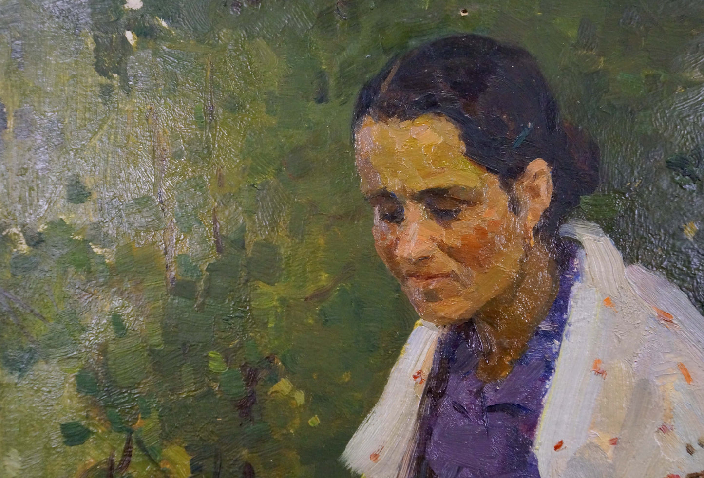 Oil painting Portrait of a girl Fokin Leonid Andreevich