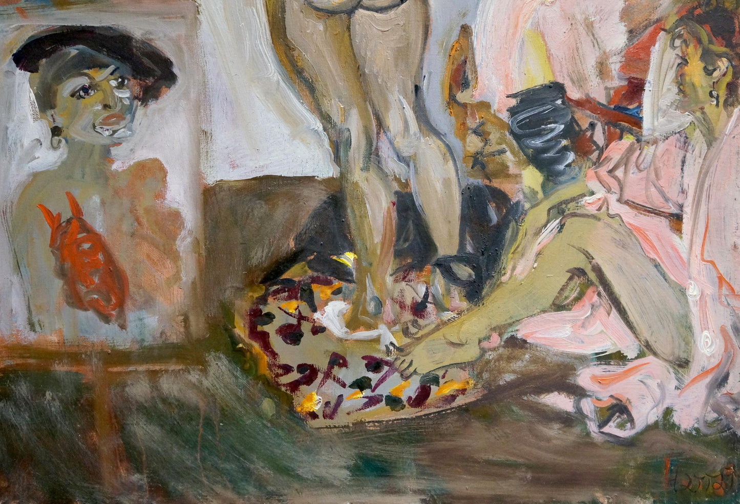 Abstract oil painting Portrait of a girl Konysheva N. I.