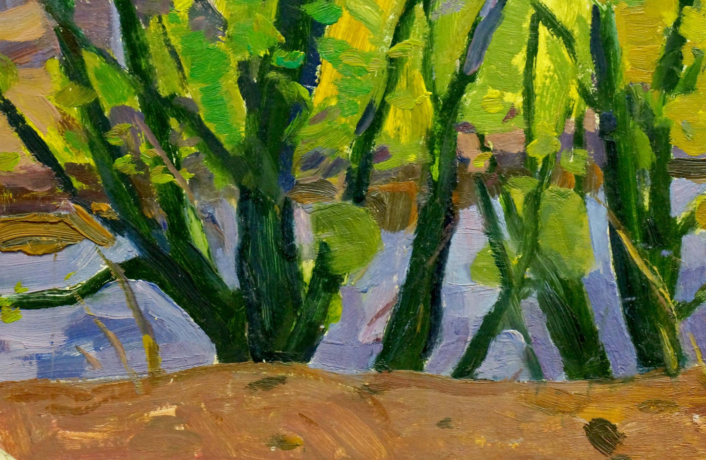 Oil painting River near the forest Scriabin Petr Dmitrievich