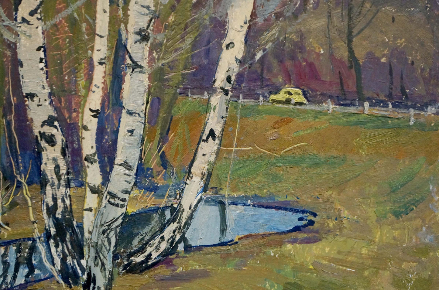 Oil painting Birches by the water Shepetovsky Vitaly Yakovlevich