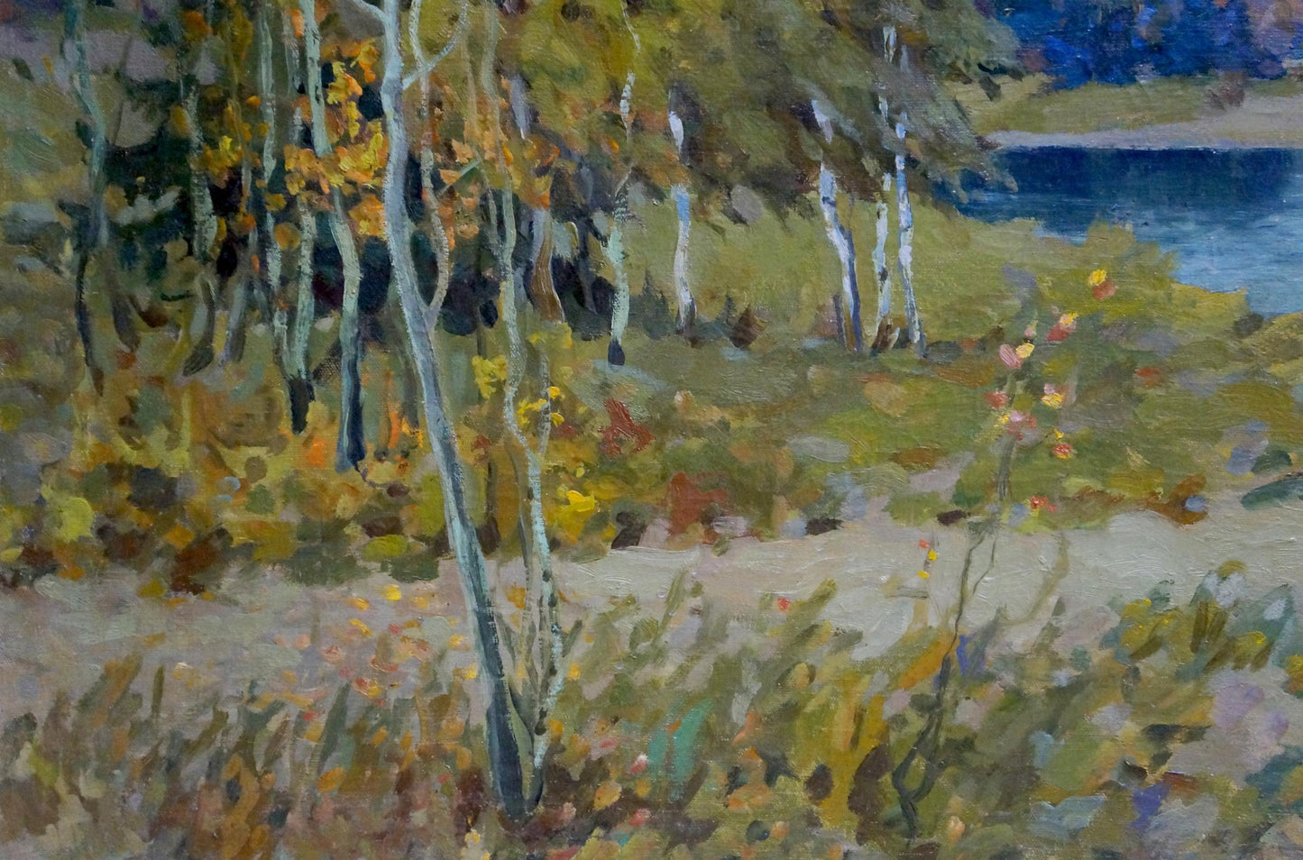 Oil painting Autumn landscape Alexander Petrovich Bykov