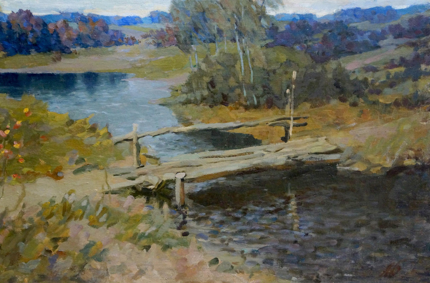 Oil painting Autumn landscape Alexander Petrovich Bykov