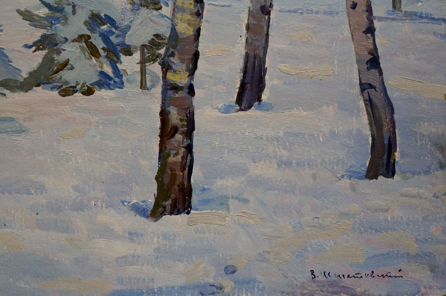 Oil painting Winter landscape Shepetovsky Vitaly Yakovlevich