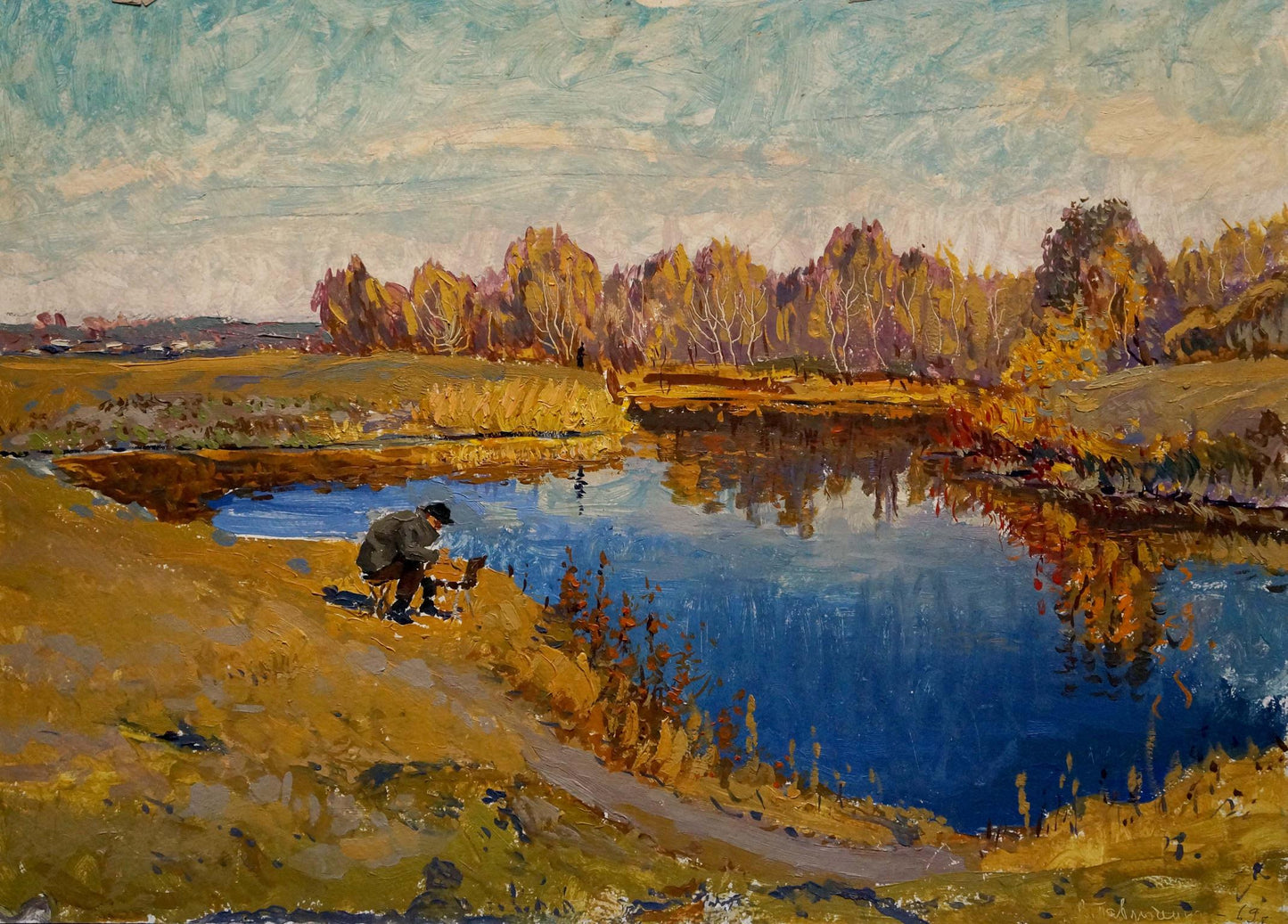 Oil painting Autumn landscape Pavlyuchenko Vladimir