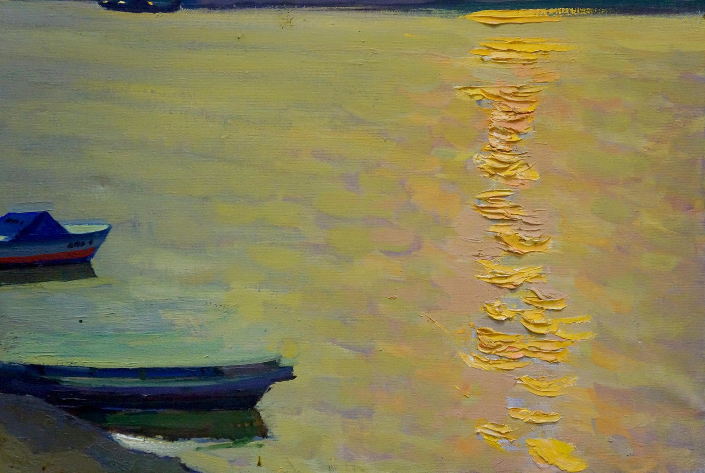 Oil painting Landscape near the coast Unknown artist