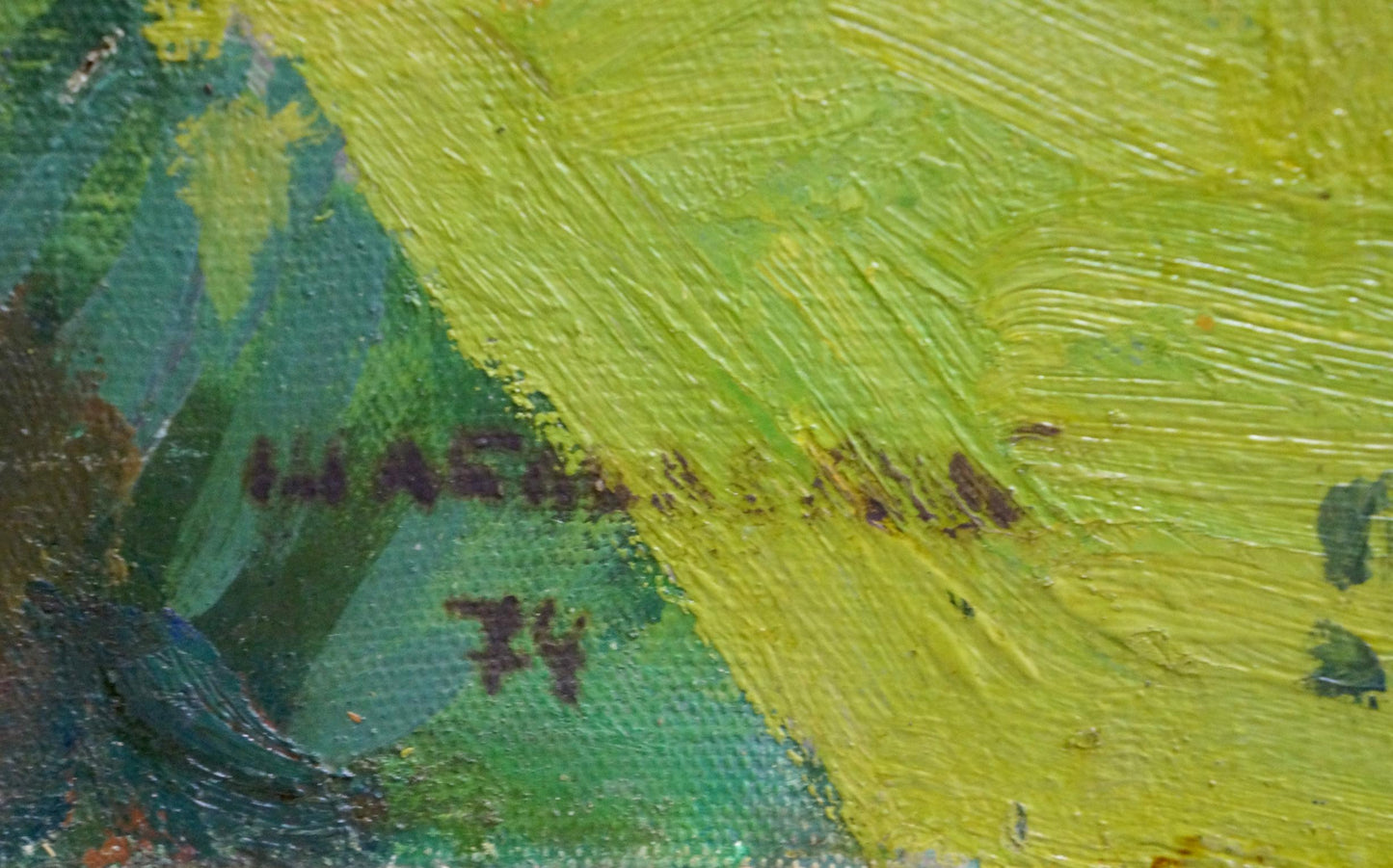 Oil painting Landscape near the coast Unknown artist