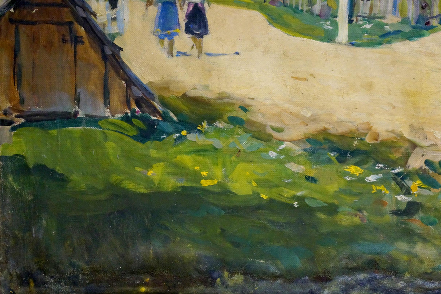 Oil painting Landscape of the village Kontratovich Ernest Rudolfovich