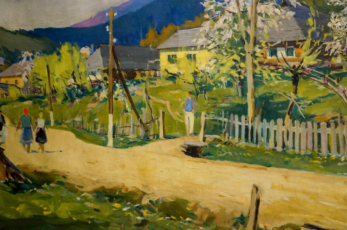 Oil painting Landscape of the village Kontratovich Ernest Rudolfovich