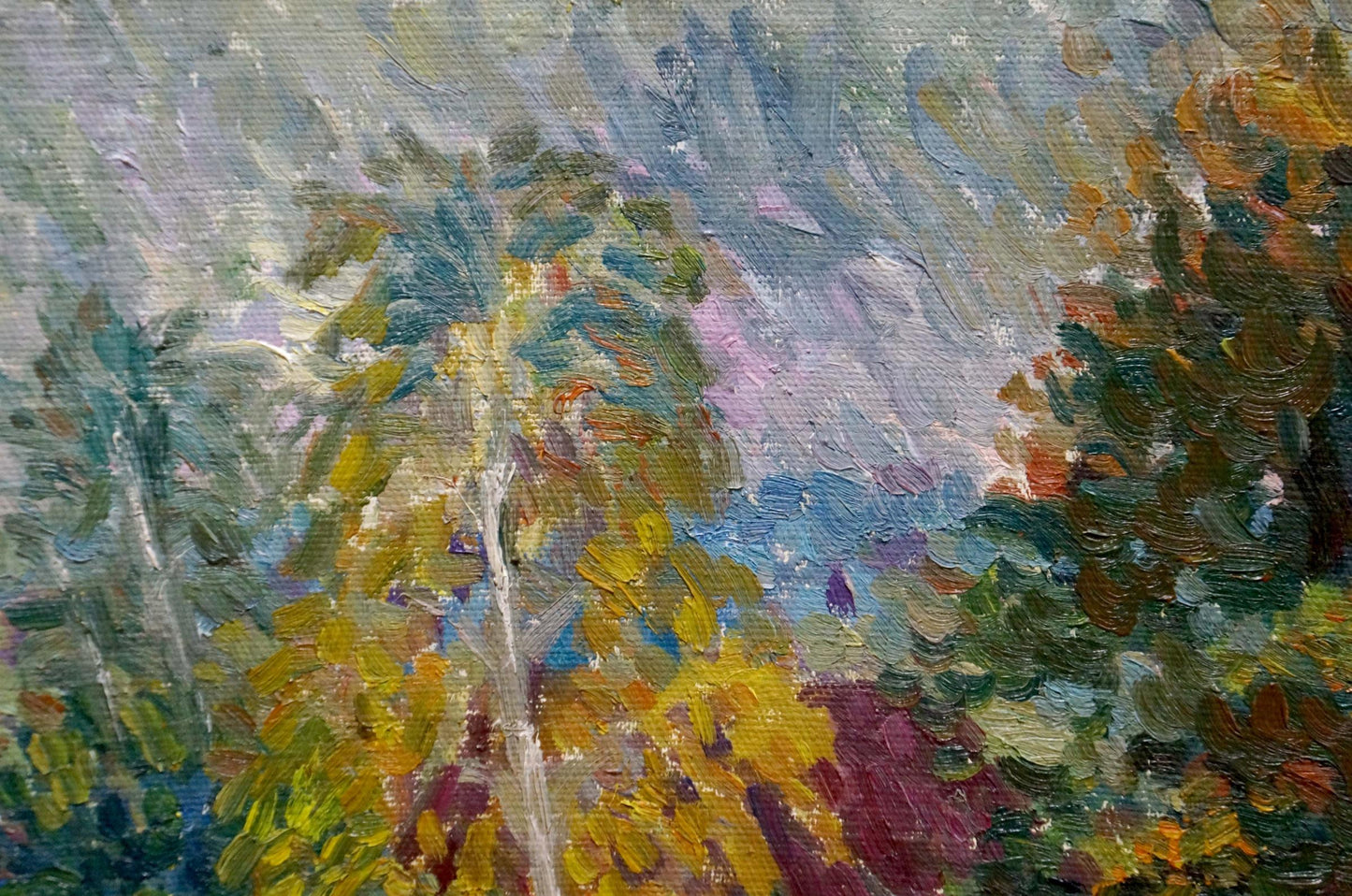 Oil painting Forest landscape Gan Nina Sergeevna