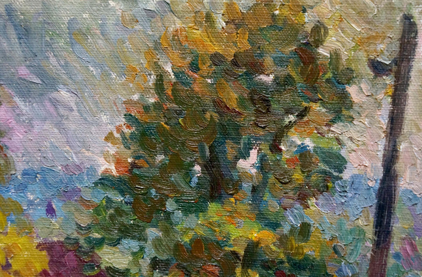 Oil painting Forest landscape Gan Nina Sergeevna