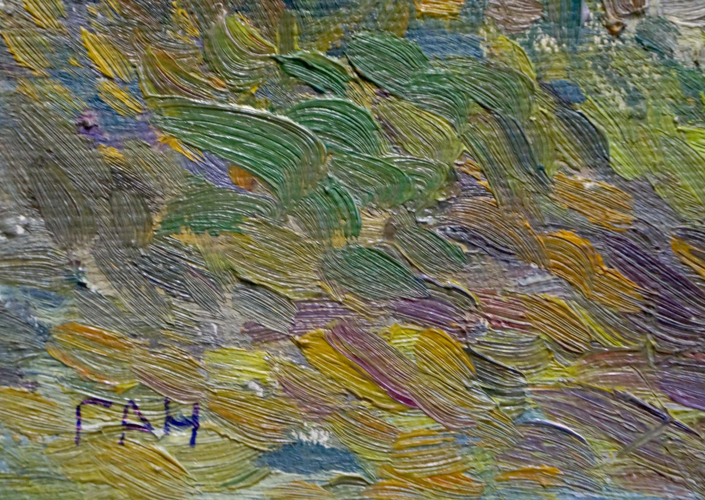 Oil painting Forest landscape Gan Nina Sergeevna