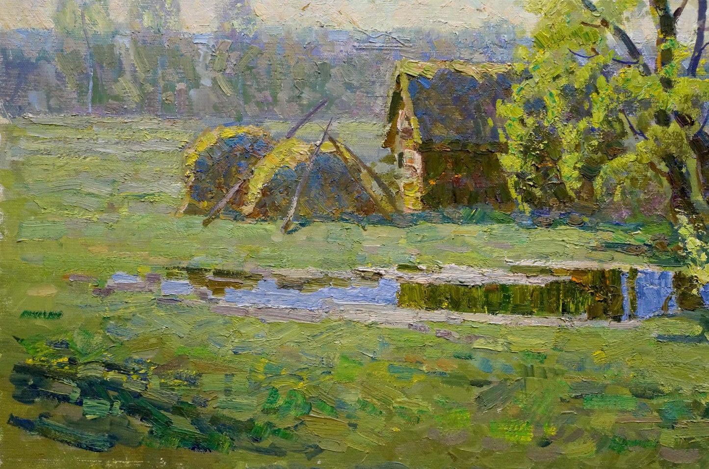 Oil painting In April Belsky Vladimir Mikhailovich