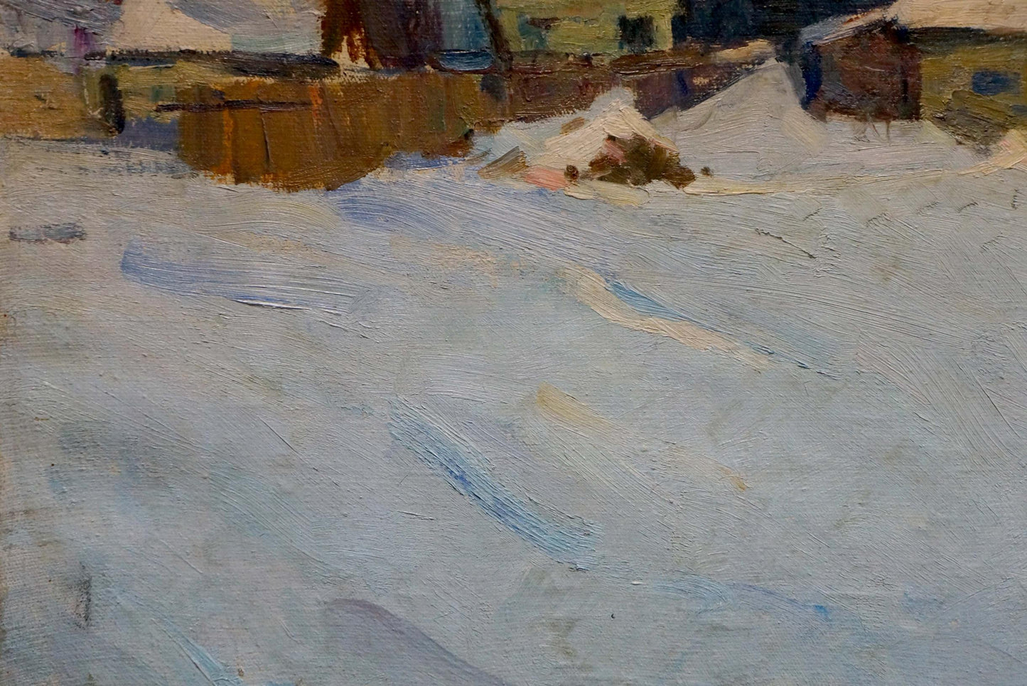 Oil painting Winter landscape Yanin Anatoly Alexandrovich
