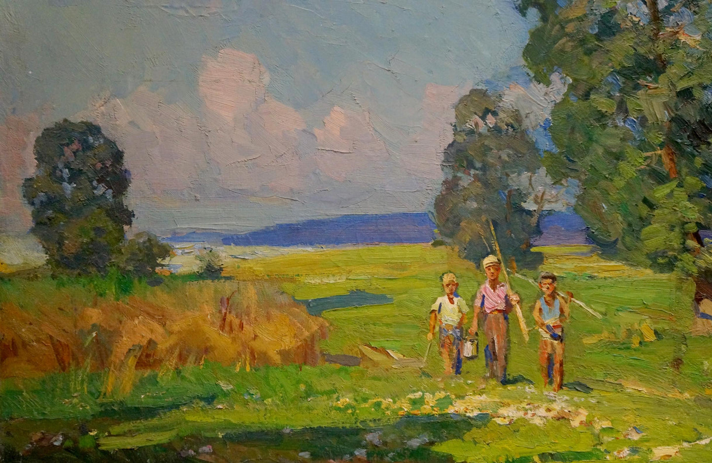 Oil painting Walk through the woods Khodchenko Lev Pavlovich