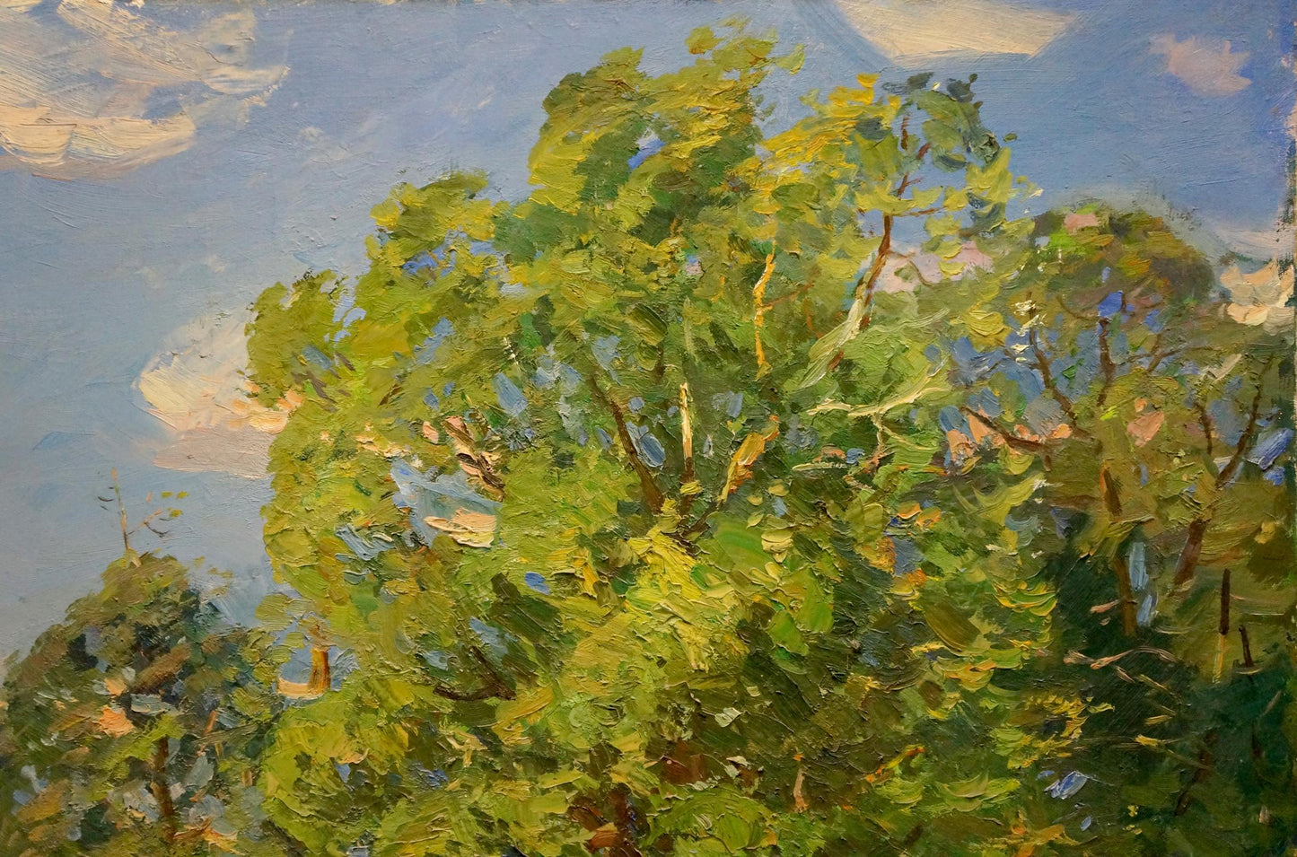 Oil painting Walk through the woods Khodchenko Lev Pavlovich