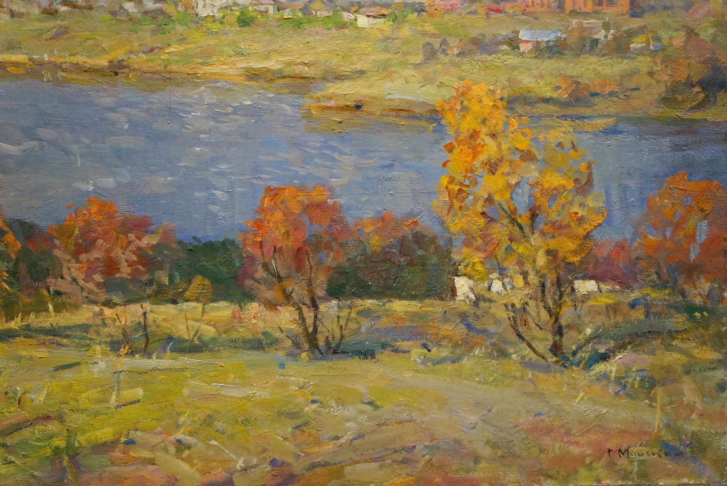 Oil painting Autumn landscape Minskiy Grigoriy Semenovich